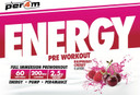 Per4m Energy Pre Workout with Amino Acids | Caffeine, Tyrosine, Citrulline & Theobromine | Endurance, Focus & Sustained Power | 60 Servings (390g, Raspberry Cherry)