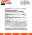 Per4m Energy Pre Workout with Amino Acids | Caffeine, Tyrosine, Citrulline & Theobromine | Endurance, Focus & Sustained Power | 60 Servings (390g, Gummy Worms)