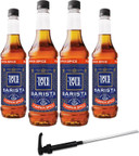 Tate & Lyle Pumpkin Spice Coffee Syrup 750ml Fairtrade (4 Bottles, with Pump)