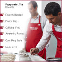 Birchall Tea Bags, Peppermint Tea Gift Set, Caffeine Free Tea Bursting with Full Flavour, Perfect Vegan Gifts, 25 Enveloped Plant-Based Tea Bags