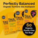 Taka Turmeric, 1 pack (15 Teabags) Organic Masala Chai Tea Bags with Turmeric & Black Peppercorns, Turmeric Tea, Herbal Tea, Flavoured Tea, No Added Flavourings, Recyclable Packaging