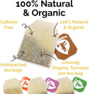 Taka Turmeric, 1 pack (15 Teabags) Organic Masala Chai Tea Bags with Turmeric & Black Peppercorns, Turmeric Tea, Herbal Tea, Flavoured Tea, No Added Flavourings, Recyclable Packaging