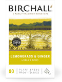 Birchall Tea Bags, Lemongrass & Ginger Herbal Tea Gift Set, Caffeine Free Tea Bursting with Full Flavour, Perfect Vegan Gifts, 80 Plant-Based Prism Tea Bags
