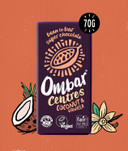 Vegan Chocolate Bar - Ombar Centres Coconut & Raspberry - Organic, Fair Trade, Dairy Free and Gluten Free Chocolate