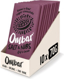 Vegan Chocolate - Ombar Centres Coconut & Raspberry (70g x 10 Bars) Organic, Fair Trade, Dairy Free and Gluten Free Chocolate