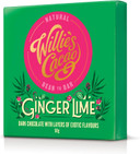Willie's Cacao - Ginger & Lime bar, 70% dark chocolate with ginger and lime - 50g x 12 - Vegan chocolate - Artisan chocolate - Bean to bar