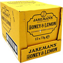 Jakemans Honey & Lemon 73g - Pack of 12 - Soothing Menthol Lozenges - Suitable for Vegetarians, Yellow