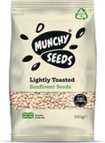 Munchy Seeds Lightly Toasted SUNFLOWER SEEDS, Source of Protein & Gluten Free, Packed w/Sunflower Seeds, Free From Nuts For Allergy Sufferers, Vegan Food for Cereals & Granola 500g, White