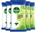 Dettol Antibacterial Surface Cleaning Disinfectant Wipes, Lime And Mint, Multipack Of 5 X 72, Total 360 Wipes