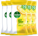 Dettol Antibacterial Multipurpose Cleaning Wipes, Citrus Zest, 70 pack (5 x 70, Total 350 Wipes) Disinfectant, Biodegradable, 10x Cleaning power vs Water alone, Kills 99.9 Percent of Germs Dettol Antibacterial Multipurpose Cleaning Wipes, Citrus Zest, 70 pack (5 x 70, Total 350 Wipes) Disinfectant, Biodegradable, 10x Cleaning power vs Water alone, Kills 99.9 Percent of Germs