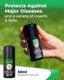 INCOGNITO Insect Repellent Roll on 50 ml - Maximum Strength, Vegan, DEET free formula - Mosquito Repellent and Effective On All Biting Insects - Travel Friendly - Bug Repellent Suitable for Humans, Transparent