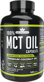 Natures Aid MCT Oil Capsules 1200mg 120 Capsules - Premium 100% Coconut Oil - Supports Energy Boost Metabolism Keto Weight Management - Vegan, Gluten-Free Essential Fatty Acids