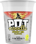 Pot Noodle Sticky Rib Standard Pot Noodle instant vegan* snack quick to make noodles 12x 90 g
