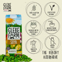 Glebe Farm Gluten Free Soya Milk, Healthy Dairy Free, Coffee Creamer & High Protein Soya Barista Milk For The Perfect Microfoam, Multipack, 6 x 1 litre