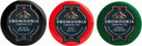 Snowdonia Cheese Company 3x Truckles Black Bomber Extra Mature Cheddar, Red Devil Red Leicester, Green Thunder Garlic & Herb Cheddar Gift Hamper From Great British Trading Limited