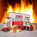 Great British Trading Large Afternoon Tea Luxury Gift Hamper with Scones, Strawberry Jam, Clotted Cream, Tea Bags and Shortbread