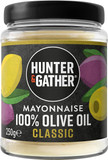 Hunter & Gather Olive and Lemon Olive Oil Mayonnaise 250g | Seed Oil Free I Made with Olive Oil & British Free Range Egg Yolk | Paleo, Keto, Sugar and Gluten Free Olive Oil Mayo