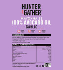 Hunter & Gather Garlic Avocado Oil Mayonnaise 2 x 175g | Seed Oil Free I Made with Pure Avocado Oil & British Free Range Egg Yolk | Paleo, Keto, Sugar and Gluten Free Avocado Mayo