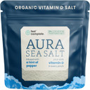 Your Daily Vitamin D in Every Pinch | Organic Aura Sea Salt | Infused Celtic Sea Salt with Black Pepper | 17% Less Sodium Than Table Salt | 5 Months of Vitamin D | 80g Resealable Pouch