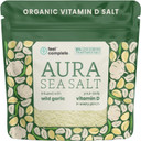 Your Daily Vitamin D in Every Pinch | Organic Aura Sea Salt | Infused Celtic Sea Salt with Wild Garlic | 30% Less Sodium Than Table Salt | 5 Months of Vitamin D | 80g Resealable Pouch