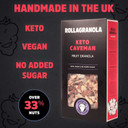 Rollagranola: Keto Caveman Fruit Granola | Paleo & Keto Granola | Gluten & Cereal Free | No Added Sugar | Keto Diet | Ideal for Diabetics | Handcrafted in The UK | 300g Pack Rollagranola: Keto Caveman Fruit Granola | Paleo & Keto Granola | Gluten & Cereal Free | No Added Sugar | Keto Diet | Ideal for Diabetics | Handcrafted in The UK | 300g Pack