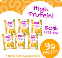 Novo Nutrition | Protein Pops | Healthy Savoury Snack with High Protein, Low Sugar and High Fibre | Pack of 6 x 45g (Barbeque)