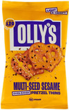 Olly's Pretzel Thins, New Variety Pack, 35g (Pack of 10), x2 Salted, x2 Multi Seeded, x2 Sour Cream, x2 Sweet Chilli x2 Cheesy, Low Calorie Snacks, Low Fat, Source of Fibre, No Preservatives