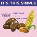 LOVE CORN Milk Chocolate & Sea Salt Crunchy Corn Snack 90g x 6 Bags  Chocolate Multipack Snacks Ideal for Gluten Free Diets  Chocolate Gift  Perfect To Graze On