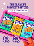 Olly's Pretzel Thins, Variety Pack, 35g (Pack of 40), Handy Snack Pouches, Healthy Plant-Based Vegan Snacks for Dipping, Low Calorie Snacks, Low Fat, Source of Fibre, No Preservatives