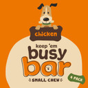 Good Boy Busy Bar Chicken Small Chew - Long-Lasting Natural Dog Treats - Bulk Box - 32 Pack