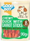 Good Boy - Chewy Duck With Carrot Sticks - Dog Treats - Made With 100% Natural Duck Breast Meat - 90 Grams e - Rawhide Free Dog Treats - Case of 10
