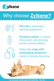 Zylkene Calming Supplements for Cats & Dogs up to 10kg 75mg | Helps Ease Pet Anxiety | Helps Pets cope with Short-Term challenging situations | Easily Administered | 20 Capsules, Packaging May Vary