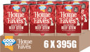 Good Boy Home Faves Grain Free Wet Dog Food Cans, Beef Stew, 6 Tins x 395 g
