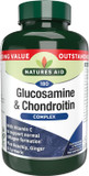 Natures Aid Glucosamine & Chondroitin Complex - Rosehip Ginger Turmeric Vitamin C Supplement - Joint Support Mobility, Flexibility & Cartilage Health - Non-GMO, Gluten-Free - 180 Capsules