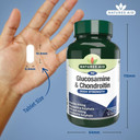 Natures Aid Glucosamine Sulphate 500mg & Chondroitin 400mg - High Potency Joint Supplement - Supports Mobility, Flexibility, Cartilage & Collagen Health - Gluten-Free, Non-GMO - 60 Capsules