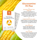 Healthspan Fast Release Glucosamine 70 Plus | 120 Capsules | with Vitamin C & Vitamin D3 | Easy to Digest | Calcium | Ginger | Vegetarian