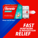 Rennie Spearmint Flavour Antacid, Heartburn and Indigestion Chewable Tablets, 1 pack of 96 tablets - Gets to work in 60 seconds for fast and effective heartburn relief