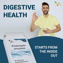 Ved Systemic Proteolytic Enzymes Complex, Mixed Enzyme Formula with Ginger 5 mg & Ionic Trade Minerals 15 mg 90 Vegan Capsule(3 Months Supply)
