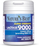 Super Strength Lactase Tablets 9000 FCC Enzyme Units | Max Strength Digestive Enzyme | 60 Tablets: 1 month's Supply | Helps Digest Lactose in Milk & Dairy | Support for Lactose Intolerance | UK Made