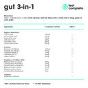 Feel Complete | Gut 3-in-1 | Premium Digestive Supplement | Probiotics & Digestive Enzymes & Prebiotics | Gut Health | Vegan | Made in The UK | 60 Capsules