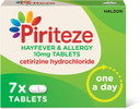 Piriteze Hayfever & Allergy Antihistamine Tablets, Allergy Relief, Cetirizine, 7s