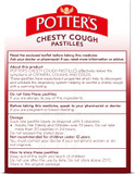 Potter's Chesty Cough Pastilles, Non-Drowsy, Pack of 20 (Packaging May Vary)