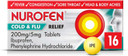 Nurofen Cold & Flu Tablets 200mg/5mg, 16 Pack - Sinus, Sore Throat, Congestion, Nasal Relief, Up To 8 Hours, Over-The-Counter Medication