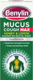 Benylin Mucus Cough Max - Honey and Lemon Flavour, Helps Reduce Cough Intensity from Day 1 - Cough Medicine for Adults - 100 mg/5 ml Syrup, 300 ml (Pack of 1)