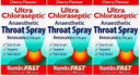 Ultra Chloraseptic Throat Spray Cherry 15ml x 3 Packs