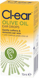 Cl-ear Pharmacutical Grade Olive Oil Ear Drops - Easy Squeeze Bottle for Wax Removal, Itchy Ear Soothing & Dry Ear Care, Blocked Ear Solution - Expert Ear Care, Audiologist Recommended - 15ml (1 Pack)