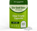 The Good Guru Clear Empty Vegetarian Capsules Size 00 | Gluten Free, Non-GMO, Includes Micro Lab Spoon (100)