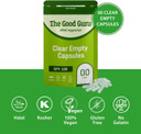The Good Guru Clear Empty Vegetarian Capsules Size 00 | Gluten Free, Non-GMO, Includes Micro Lab Spoon (100)