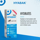 Hyabak Eye Drops - Moisturising & Refreshing Drops Gentle and Long-Lasting Relief From Long Screen Use & Contact Lens Wearers Preservative-Free 10 ml