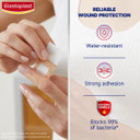 Elastoplast Water Resistant Plasters (40 Pieces), Dirt and Water Resistant Strip Plasters, Waterproof Plasters, Strong Adhesion, All-Purpose First Aid Plasters, Various Sized Plasters, Tan